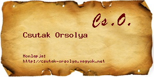 Csutak Orsolya névjegykártya