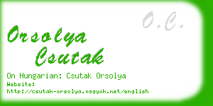 orsolya csutak business card